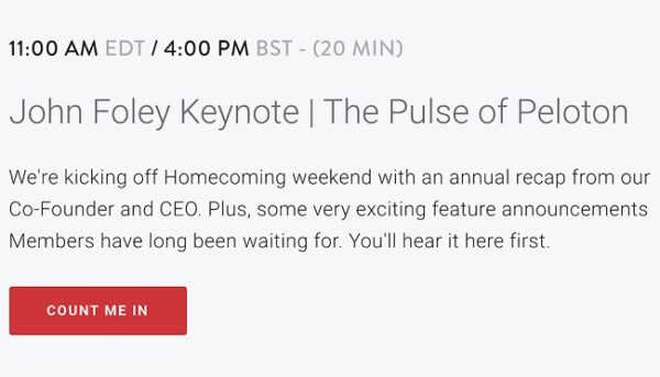 Peloton-Homecoming-2021-news