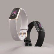 Product laydown photo of Fitbit Luxe.