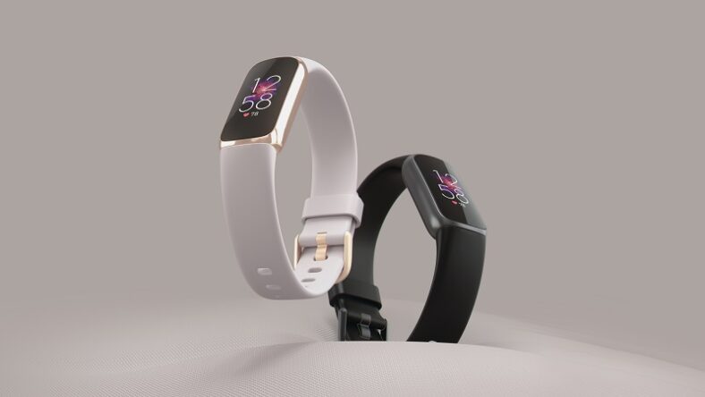 Product laydown photo of Fitbit Luxe.