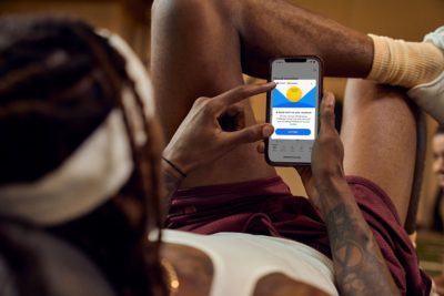 Man using Headspace app