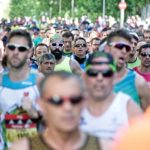 People running a marathon