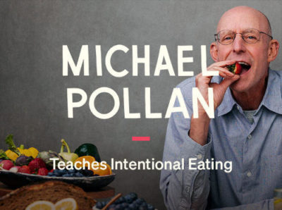 Michael Pollan eating