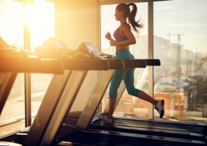 Woman on treadmill