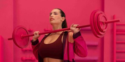 Woman doing weight exercise