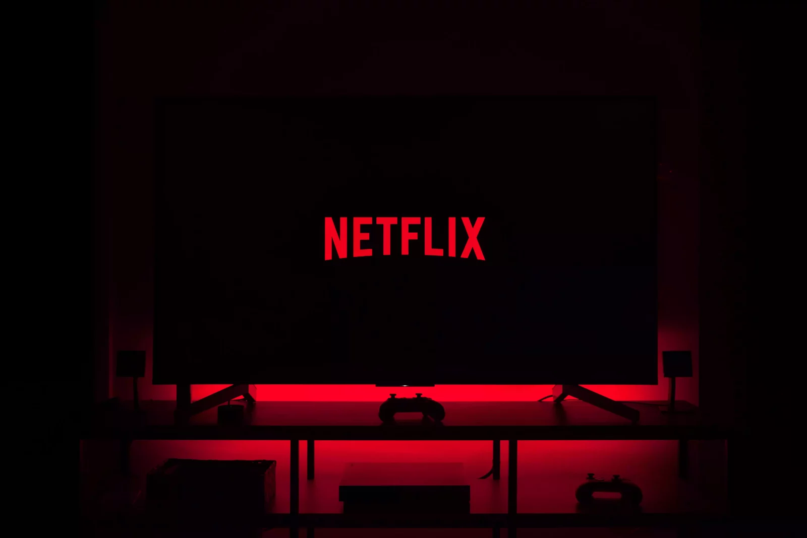 Netflix logo on TV set
