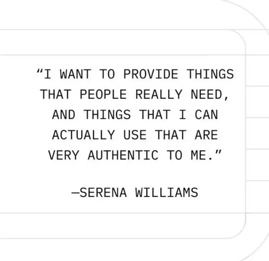 Serena Williams quote for Will Perform