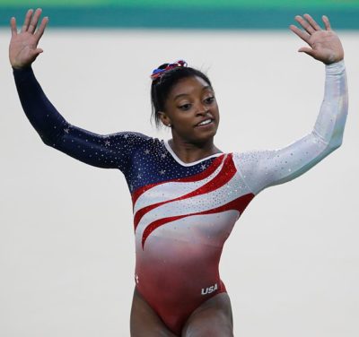 Simone Biles on the floor
