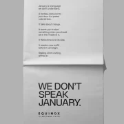 Equinox January 1 message written on paper