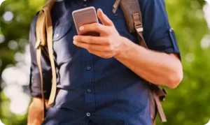 Man using his mobile phone
