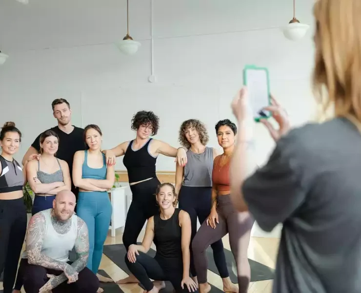 Fitness & Wellness instructors being photographed