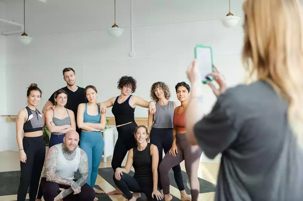 Fitness & Wellness instructors being photographed