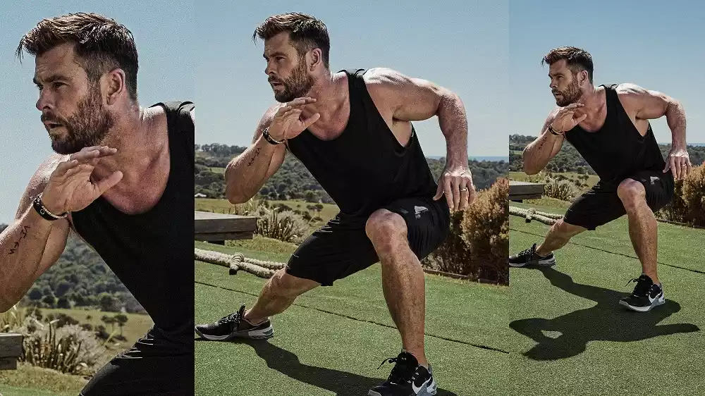 Chris Hemsworth training