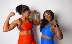 Two fit African-American women