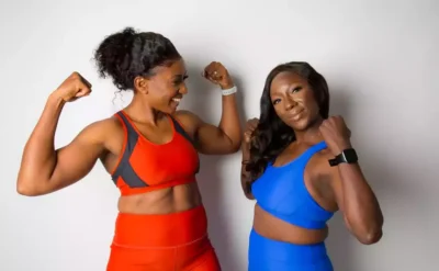 Two fit African-American women