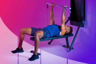 Man working out using Tonal