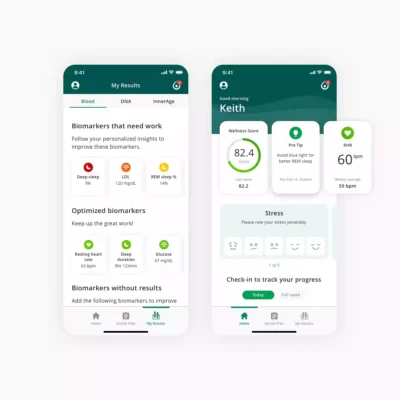 InsideTracker biomarkers app screenshots