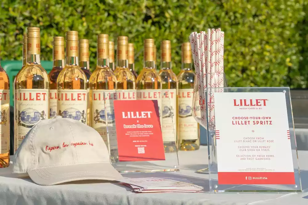 Lillet Spritz at a table