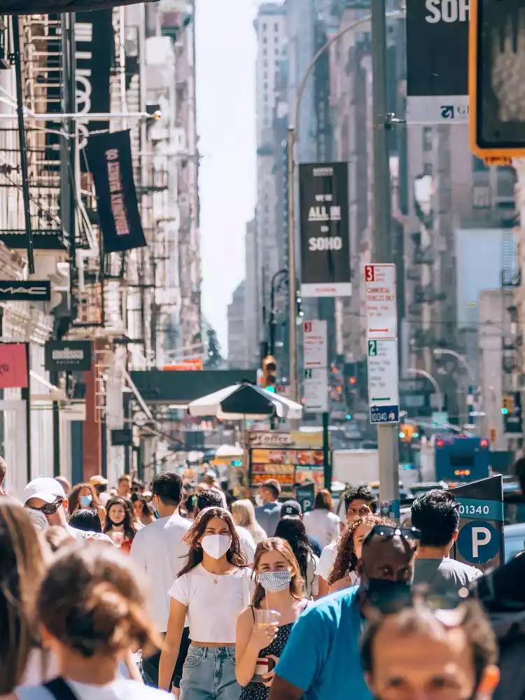 People wearing mask in public