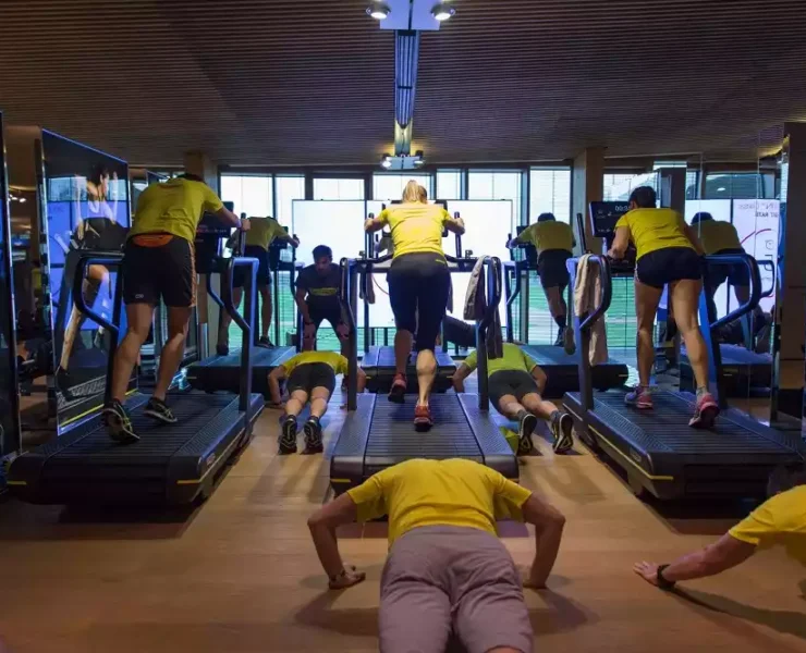 People working out at a Technogym