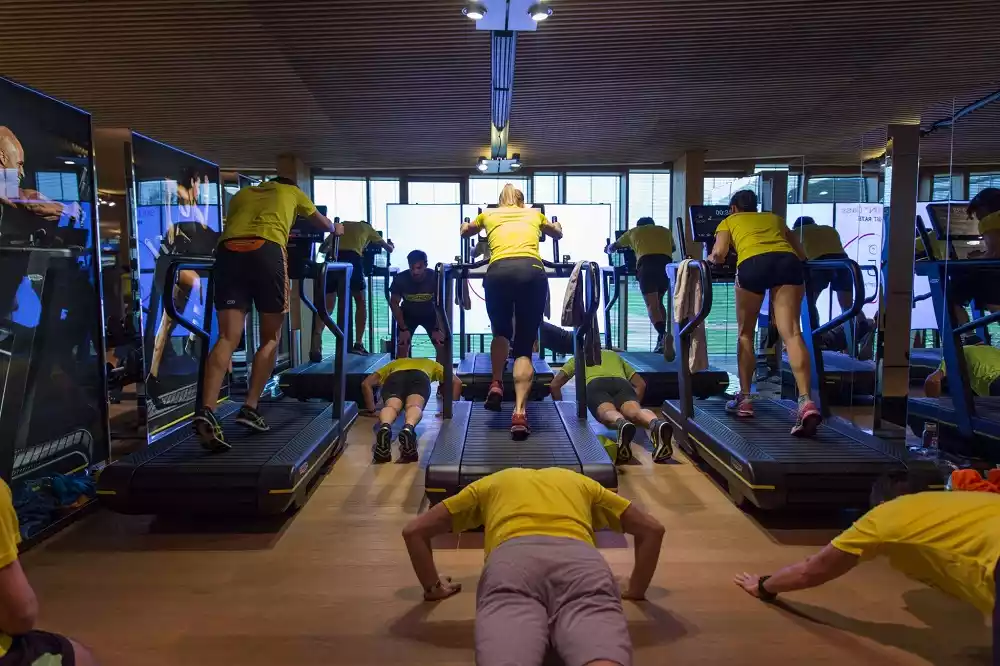 People working out at a Technogym