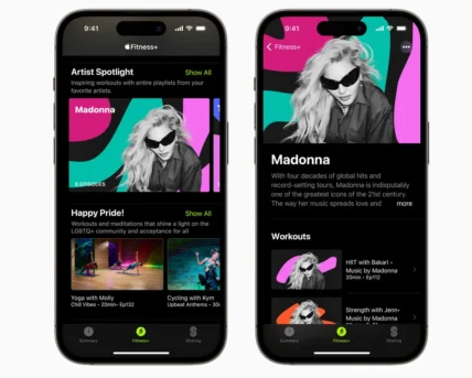 Madonna Apple Fitness