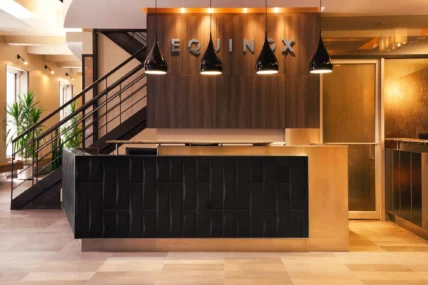 front desk at an Equinox club