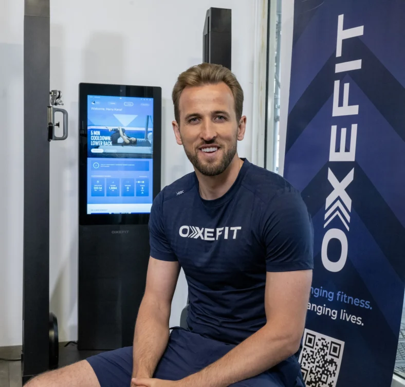 Harry Kane in an OxeFit shirt