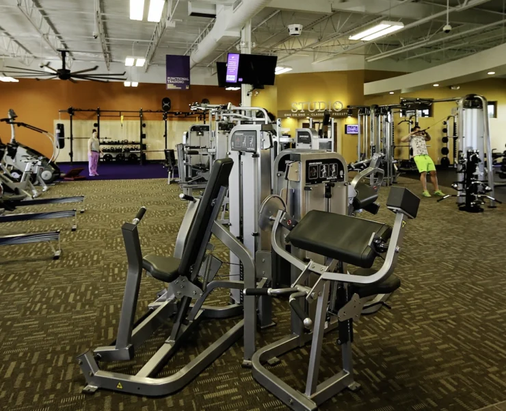 Interior of an Anytime Fitness gym