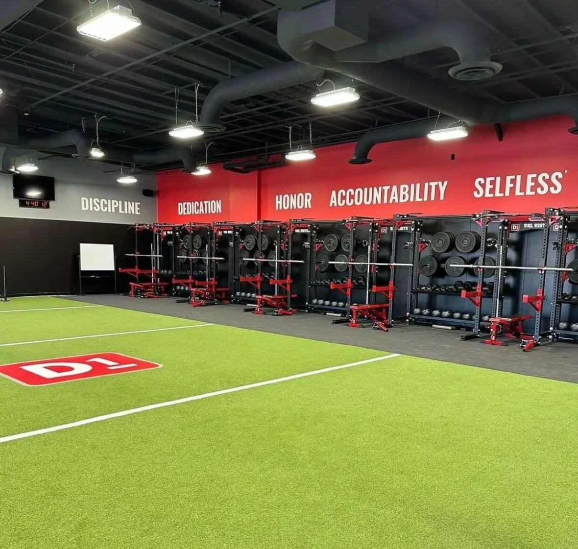 interior of a D1 Training facility