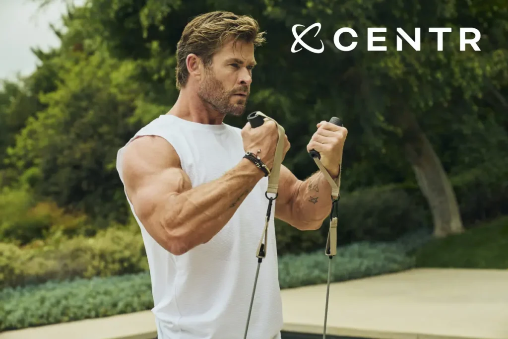 Chris Hemsworth works out in a Centr ad