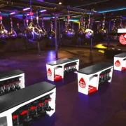 interior of a Rumble Boxing studio