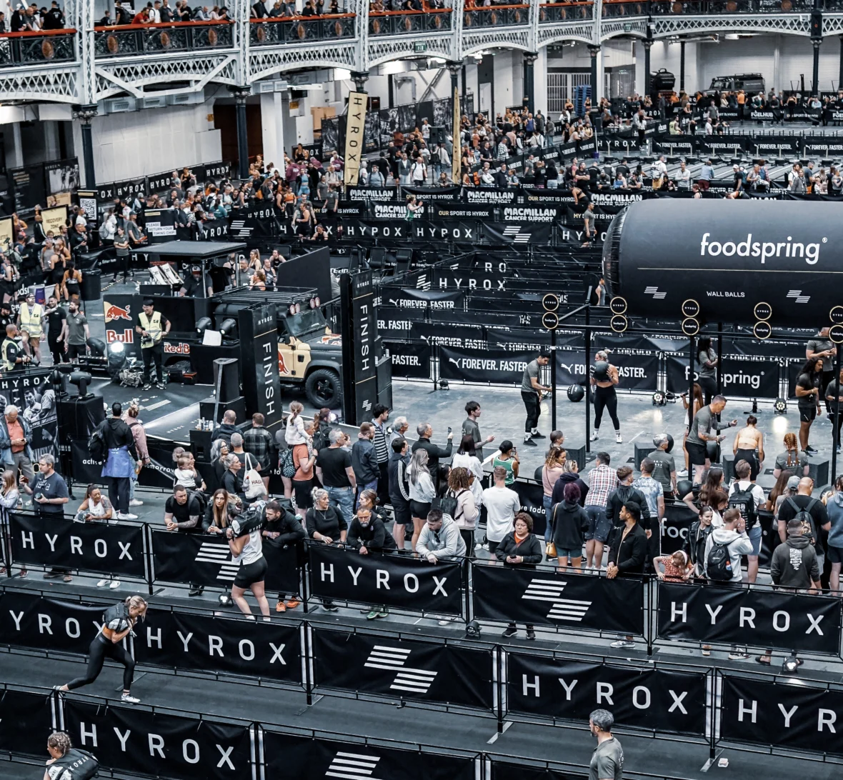 aerial view of hyrox event