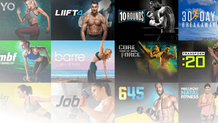 an image of Bodi/Beachbody's well-known fitness brands