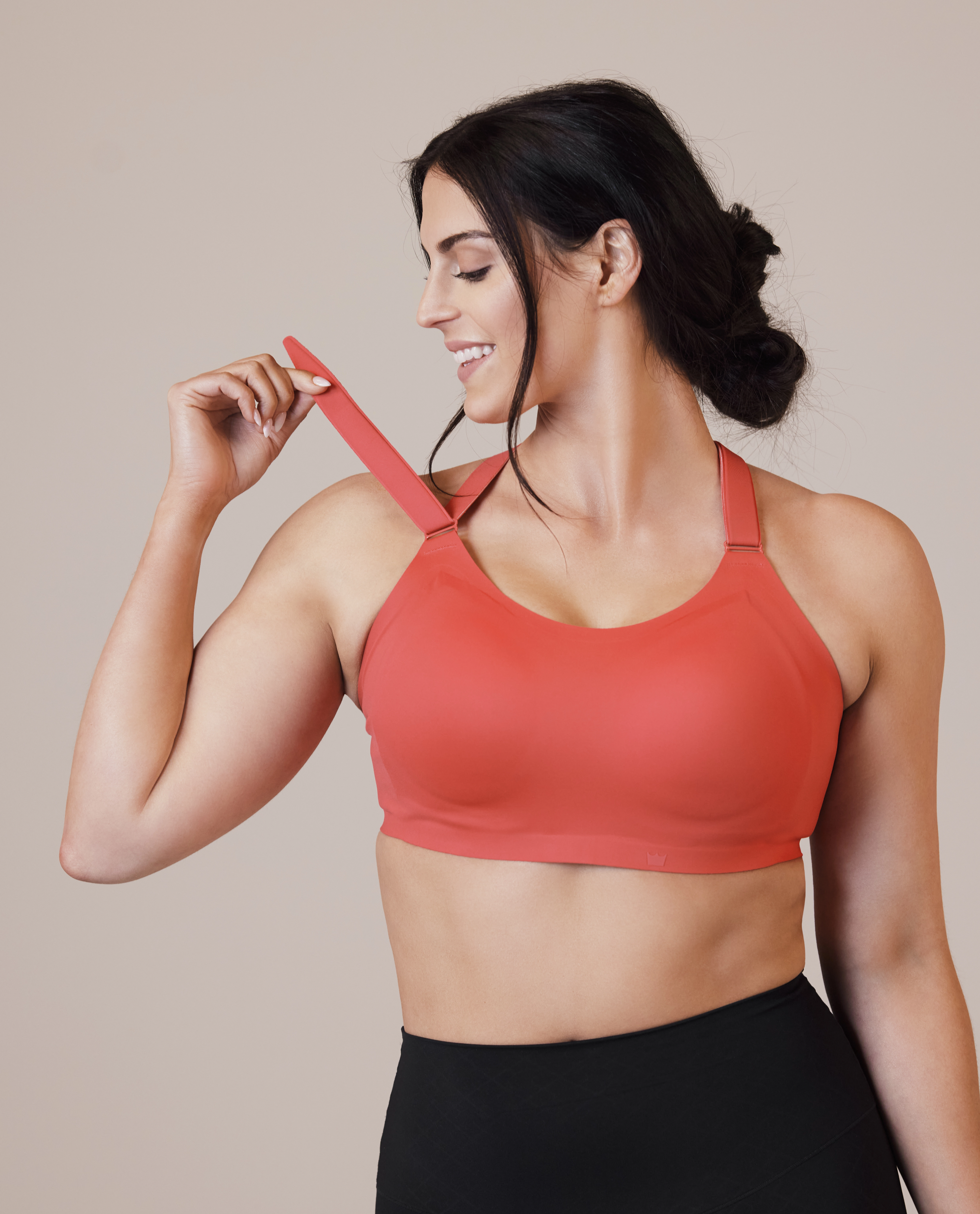 Black SHEFIT® Flex Sports Bra. The Support and Fit like no other