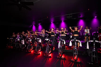 people inside a CycleBar class