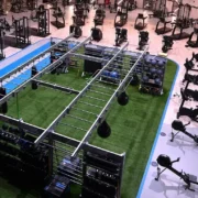 Aerial view of gym layout