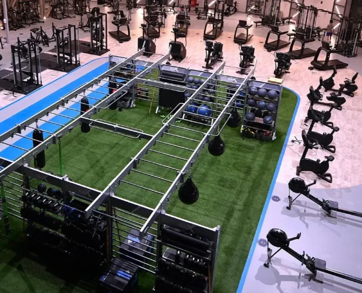 Aerial view of gym layout