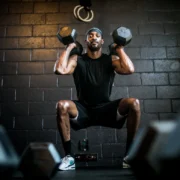 man performs strength training workout at MADabolic gym