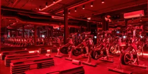 Inside of cycling studio