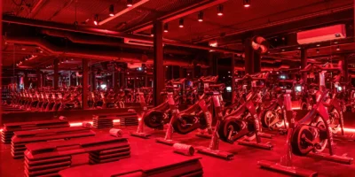 Inside of cycling studio