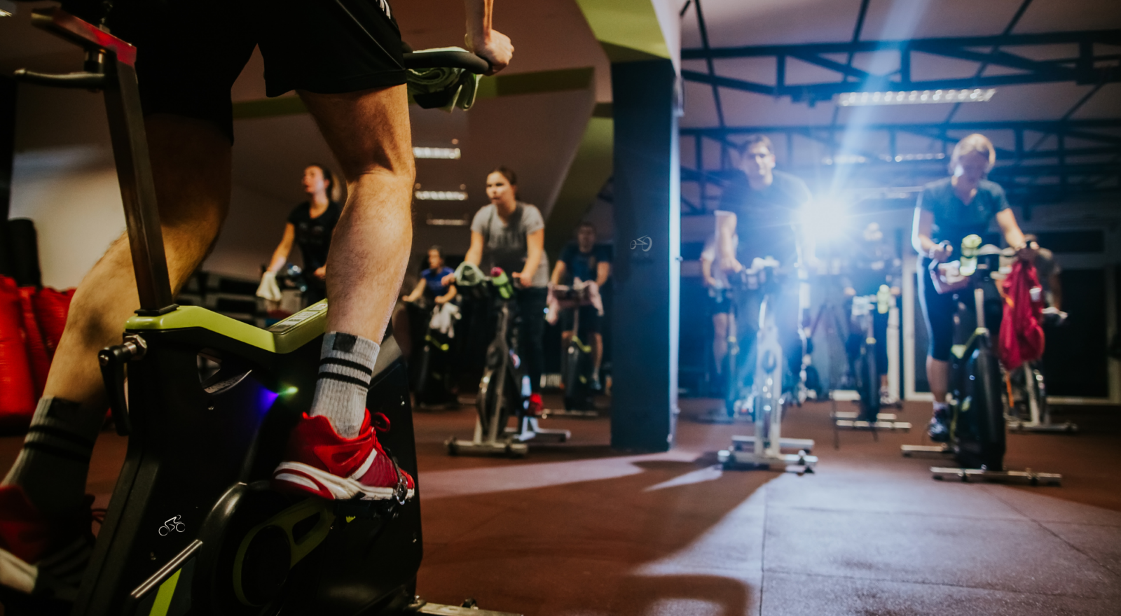 Indoor cycling class