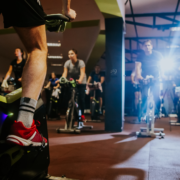 Indoor cycling class