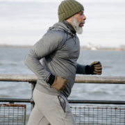 Older black man running