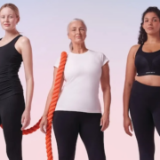 Three women with battle ropes