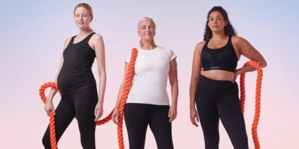 Three women with battle ropes