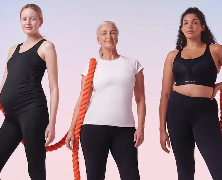 Three women with battle ropes