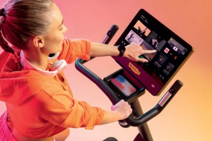 woman on Technogym machine