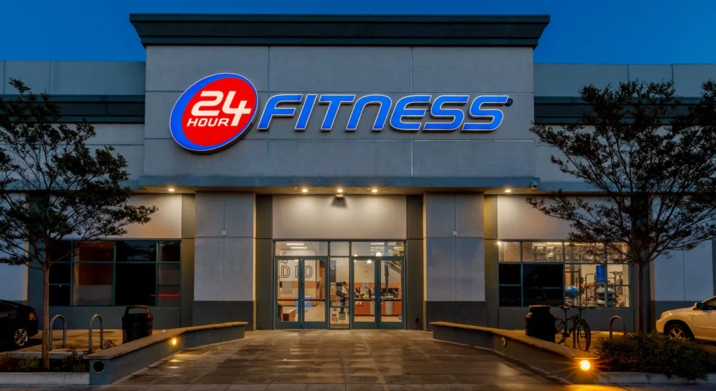 Exterior of a 24 Hour Fitness gym