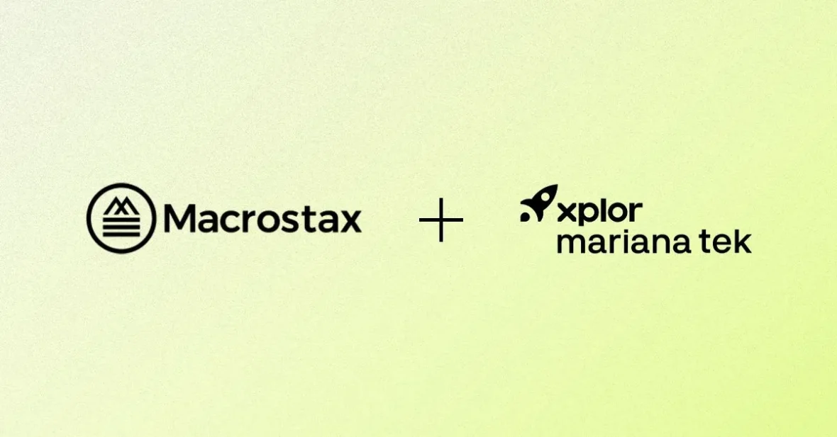 text-based card noting the new integration between Mariana Tek and Macrostax