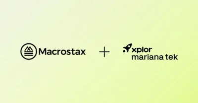 text-based card noting the new integration between Mariana Tek and Macrostax